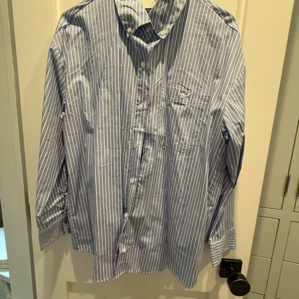 PacSun Blue Striped Button Down Shirt